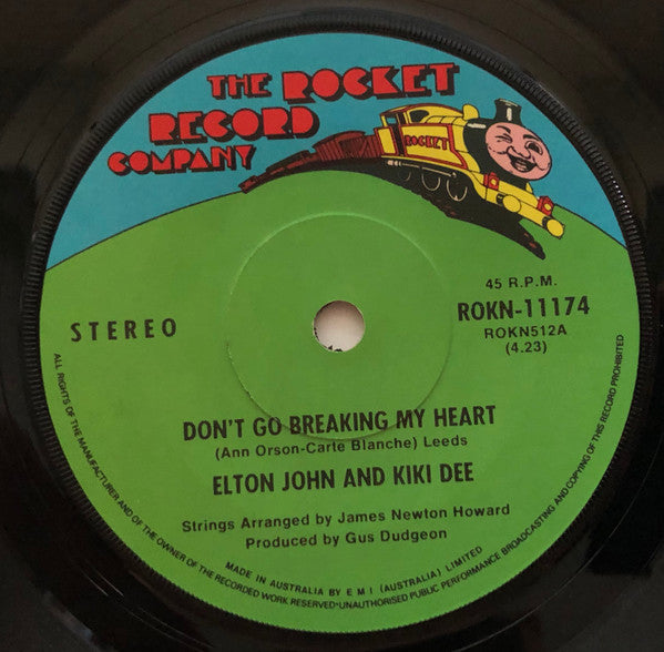 Elton John And Kiki Dee : Don't Go Breaking My Heart (7", Single)
