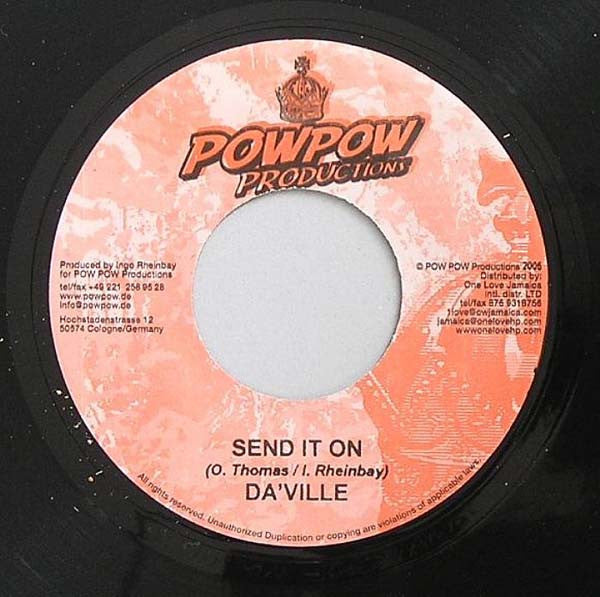 Da'Ville / Terry Lynn : Send It On / Push It In Deh (7")