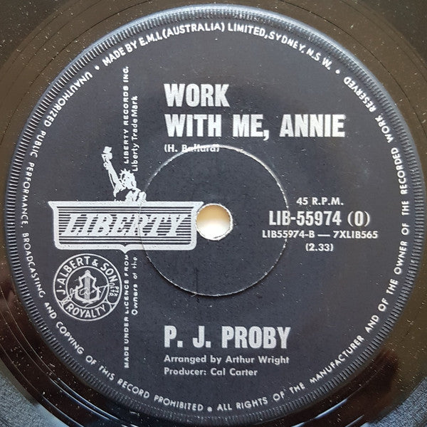 P.J. Proby : You Can't Come Home Again (If You Leave Me Now) (7", Single)