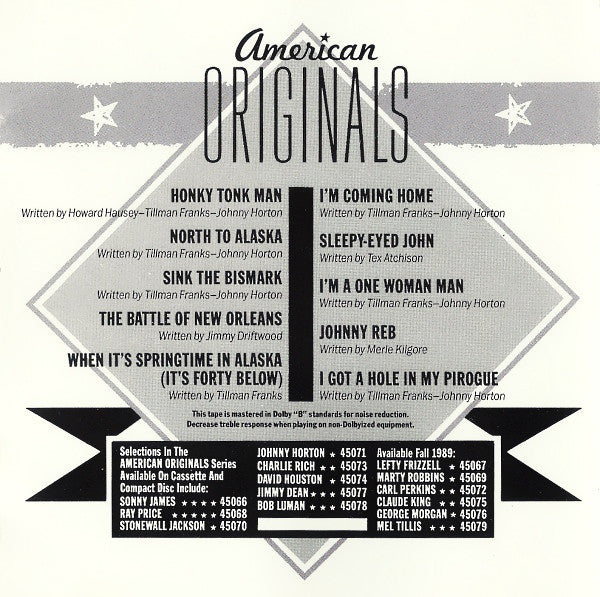 Johnny Horton : American Originals (CD, Comp)