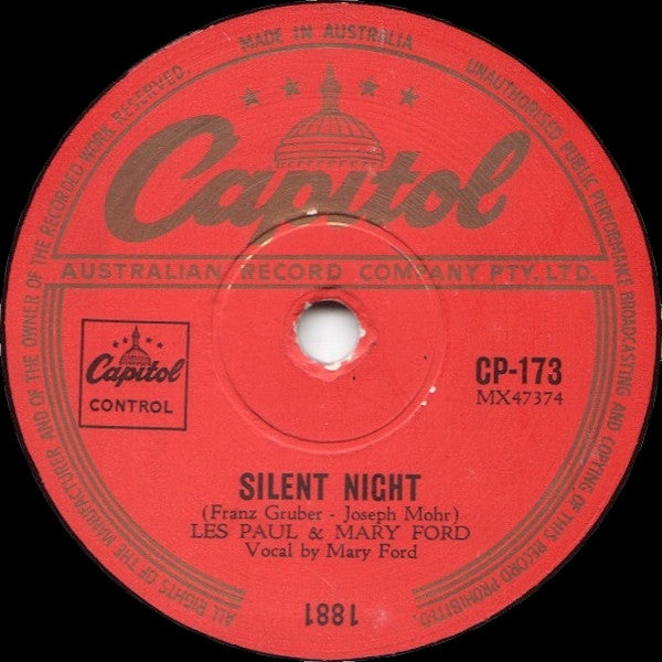 Les Paul And Mary Ford* : Jingle Bells / Silent Night (Shellac, 10")