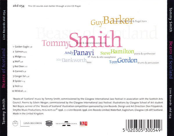 Tommy Smith : Beasts Of Scotland (CD, Album)