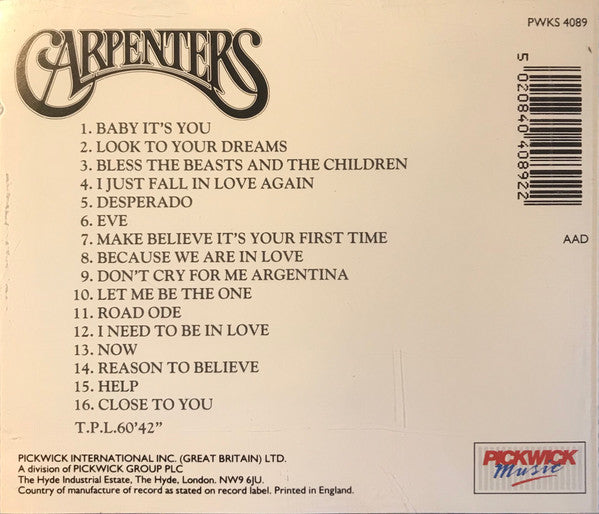 Carpenters : Treasures (CD, Comp)