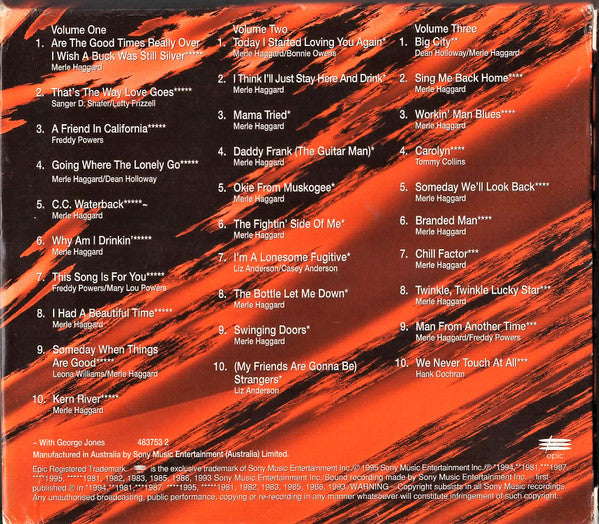 Merle Haggard : 30 Super Hits (1996 Tour Collection) (Box, Comp + 3xCD, Comp)