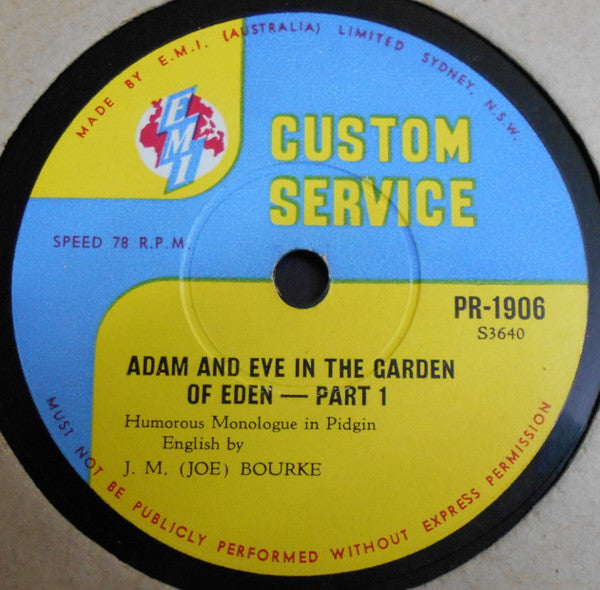 J. M. (Joe) Bourke* : Adam And Eve In The Garden Of Eden (10")