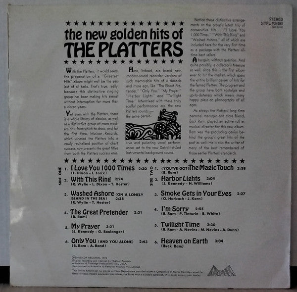 The Platters : The New Golden Hits Of The Platters (LP, Comp)