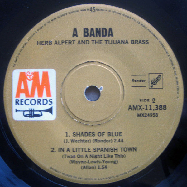 Herb Alpert & The Tijuana Brass : A Banda (7", EP, Mono)
