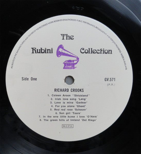 Richard Crooks (2) : Richard Crooks Volume One (LP, Comp, Mono)