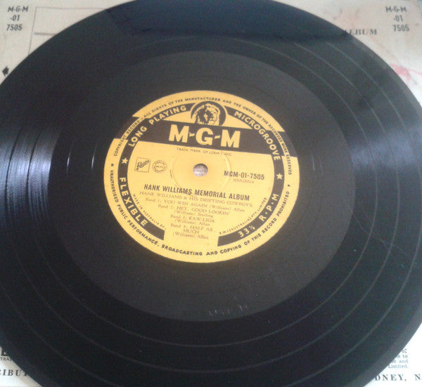 Hank Williams With His Drifting Cowboys : Hank Williams Memorial Album (10", Album)