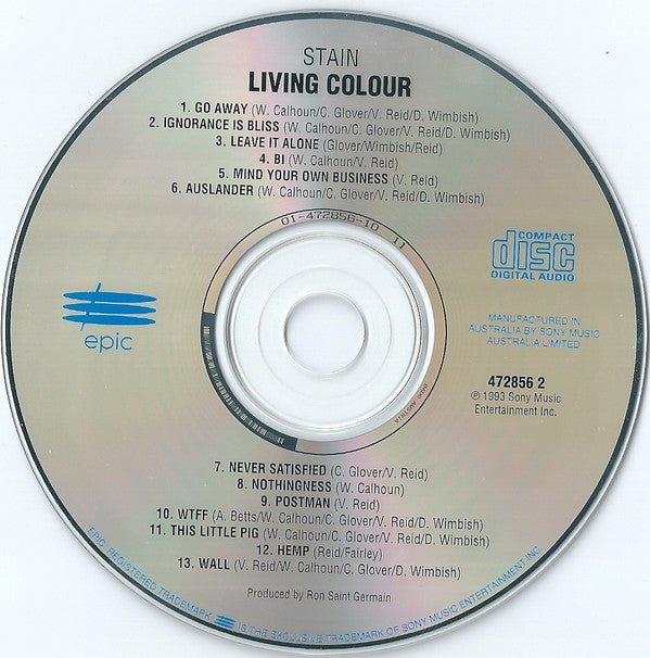 Living Colour : Stain (CD, Album, RE, DAD + CD, Bon + S/Edition, O-c)