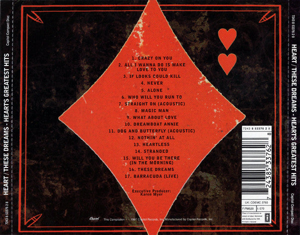 Heart : These Dreams - Heart's Greatest Hits (CD, Comp, RM)