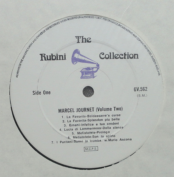 Marcel Journet : Marcel Journet Volume Two (LP, Comp, Mono)