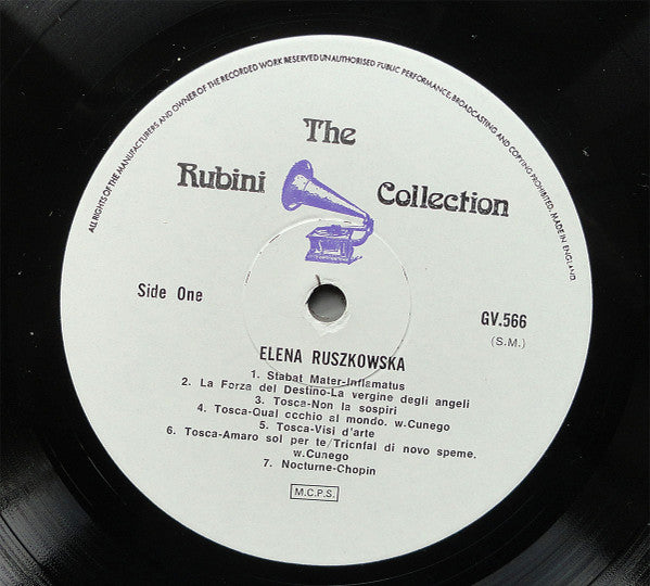 Helena Zboinska-Ruszkowska : Elena Ruszkowska (LP, Comp, Mono)