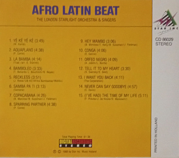 The London Starlight Orchestra & Singers : Afro Latin Beat (CD, Album)