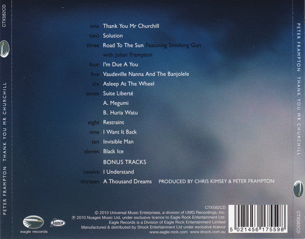 Peter Frampton : Thank You Mr Churchill (CD, Album)