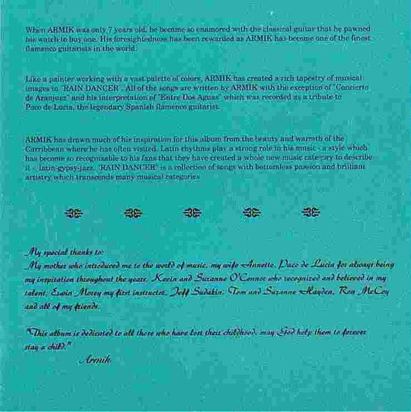 Armik : Rain Dancer (CD, Album)