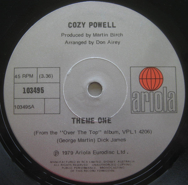 Cozy Powell : Theme One / Over The Top (7", Single)
