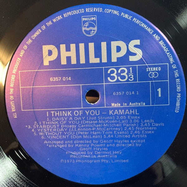 Kamahl : I Think Of You (LP, RP, Gat)