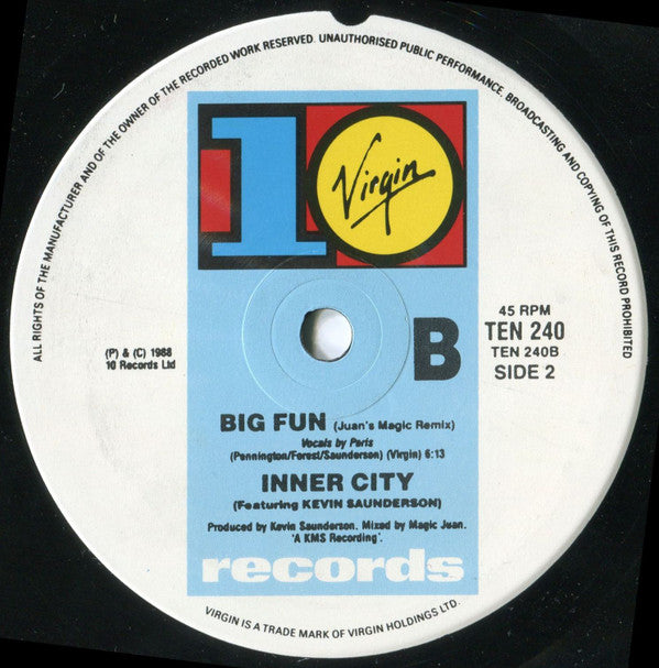 Inner City : Big Fun (7", Single)