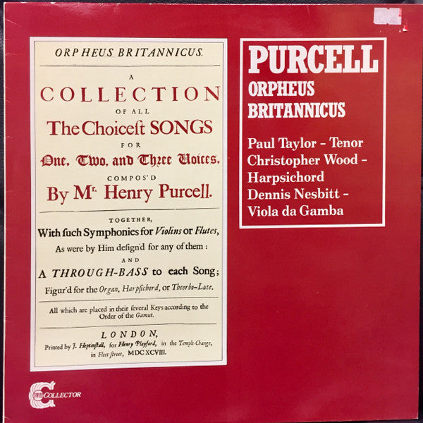Paul Taylor (19), Christopher Wood, Dennis Nesbitt, Purcell* : Orpheus Britannicus (LP, RE)