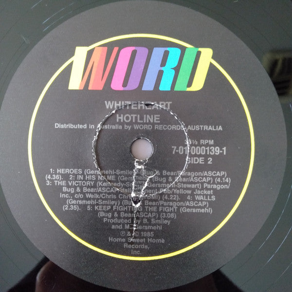 WhiteHeart* : Hotline (LP, Album)