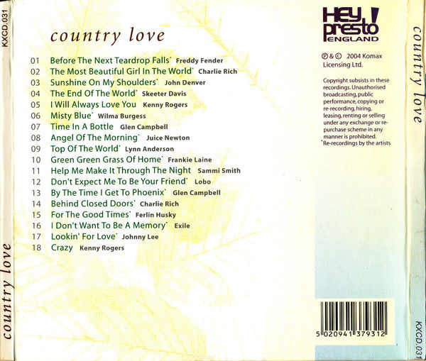Various : Country Love (CD, Comp)