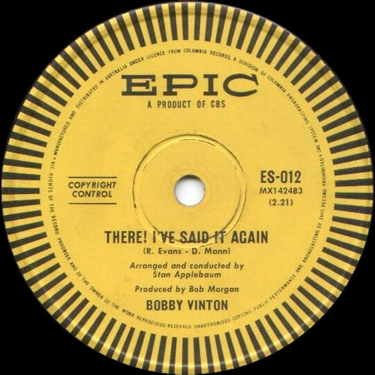 Bobby Vinton : There! I've Said It Again (7", Single)