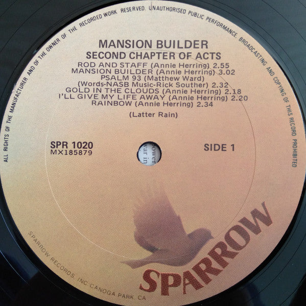The 2nd Chapter Of Acts* : Mansion Builder (LP, Album)