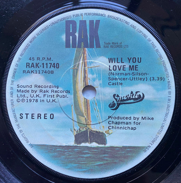 Smokie : Oh, Carol (7", Single)