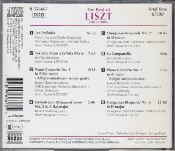 Liszt* : The Best Of Liszt (CD, Comp, RE)