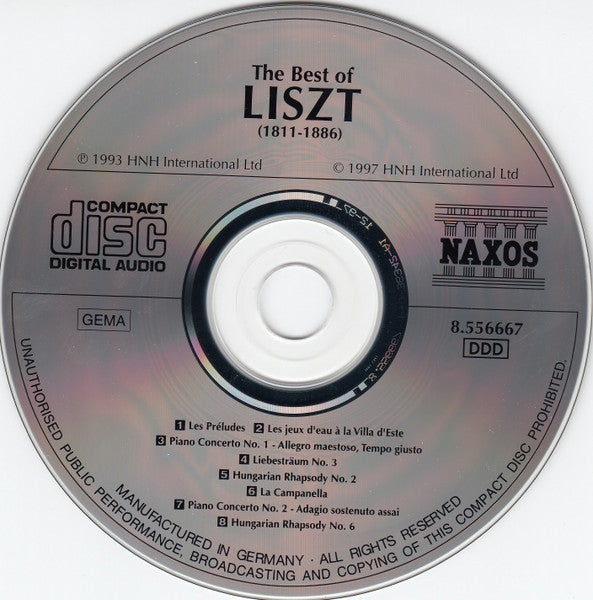 Liszt* : The Best Of Liszt (CD, Comp, RE)