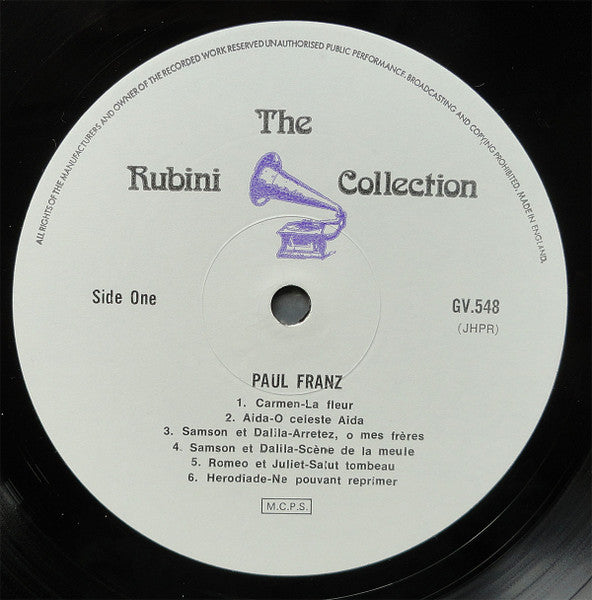 Paul Franz : Paul Franz (LP, Comp, Mono)