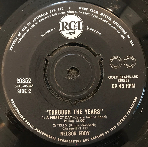Nelson Eddy : Through The Years (7", EP, Mono)