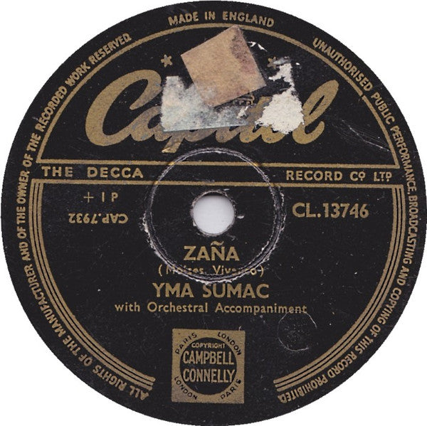 Yma Sumac : Suray Surita / Zana  (Shellac, 10")