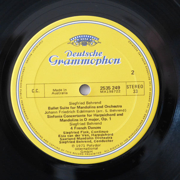 Vivaldi* • Scarlatti* : Virtuoso Mandolins - Old Italian Court Dances (LP)