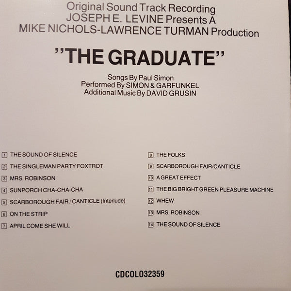 Various : The Graduate (Original Sound Track Recording) (CD, Album, RE, RM)
