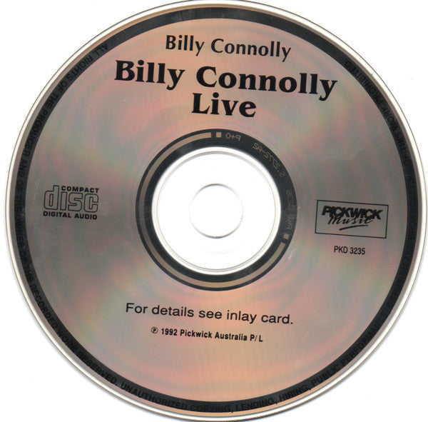 Billy Connolly : Live! (CD, Album, RE)