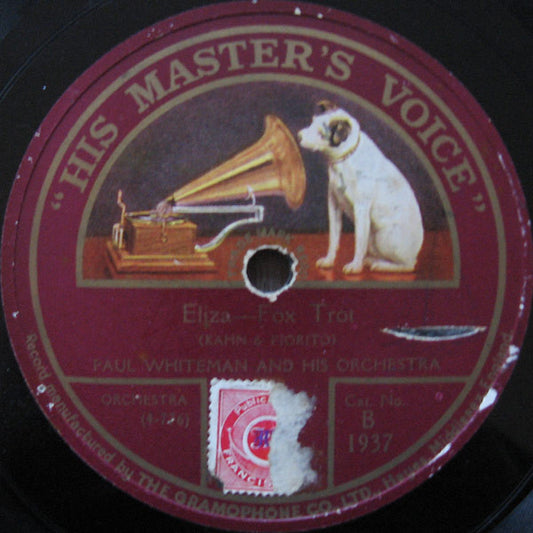 Paul Whiteman And His Orchestra : Eliza / Doo Wacka Doo (Shellac, 10")
