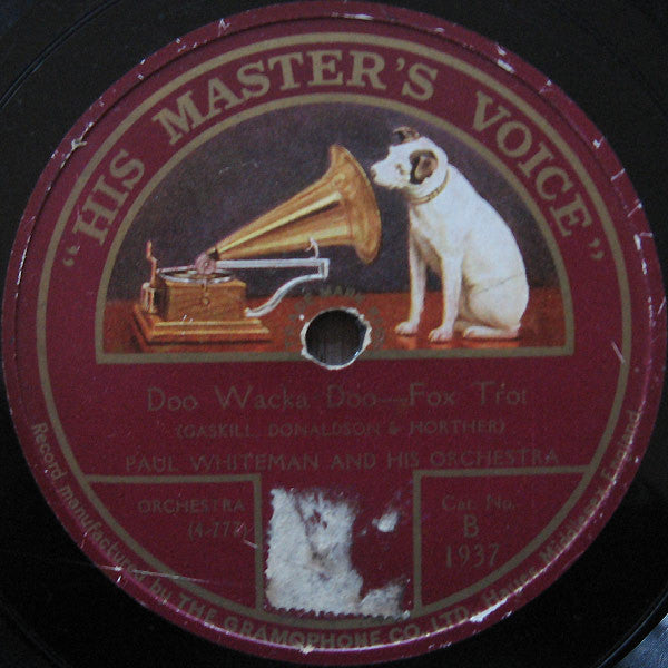 Paul Whiteman And His Orchestra : Eliza / Doo Wacka Doo (Shellac, 10")