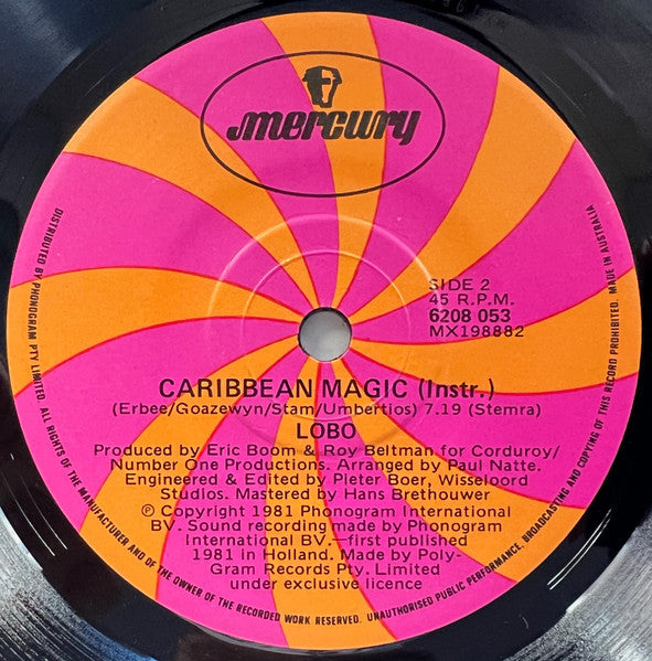 Lobo : The Caribbean Disco Show (7")