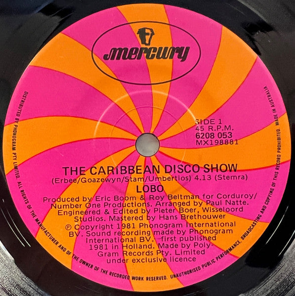 Lobo : The Caribbean Disco Show (7")