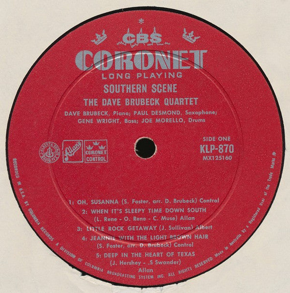 Dave Brubeck Quartet*, Trio* And Duo* : Southern Scene (LP, Album, Mono, RE)