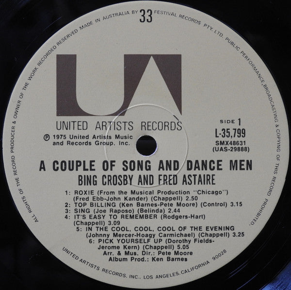 Bing Crosby & Fred Astaire : A Couple Of Song & Dance Men (LP, Album)
