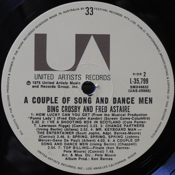 Bing Crosby & Fred Astaire : A Couple Of Song & Dance Men (LP, Album)