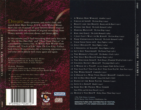 Various : Classic Disney Volume I (60 Years Of Musical Magic) (CD, Comp)