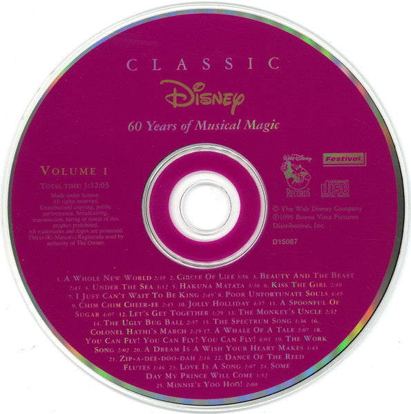 Various : Classic Disney Volume I (60 Years Of Musical Magic) (CD, Comp)