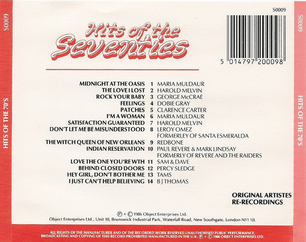 Various : Hits Of The Seventies (CD, Comp)