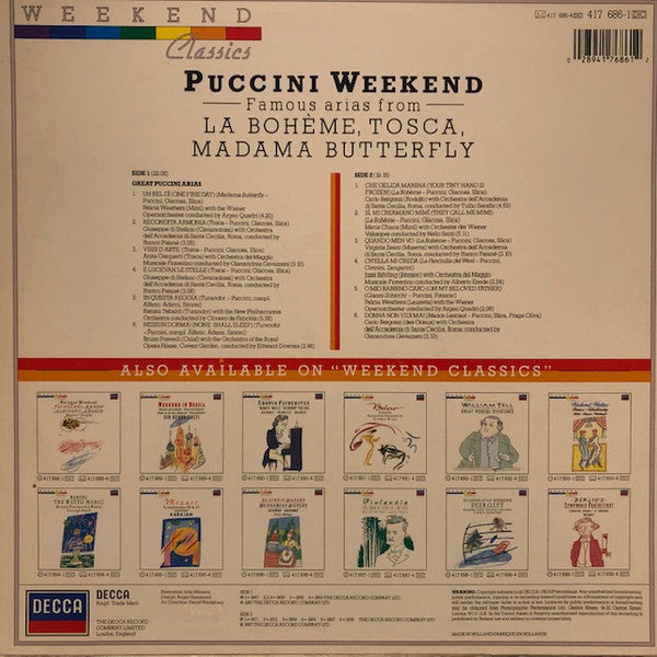 Giacomo Puccini : Puccini Weekend - Famous Arias From - La Bohème, Tosca, Madame Butterfly (LP, Comp)