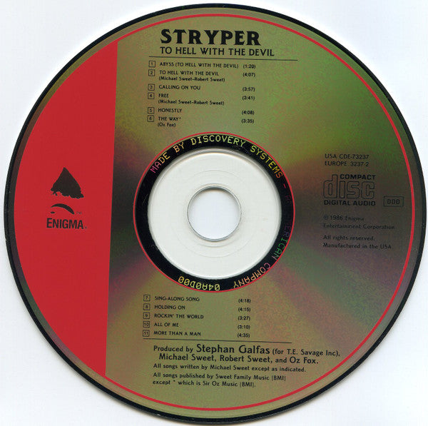 Stryper : To Hell With The Devil (CD, Album)