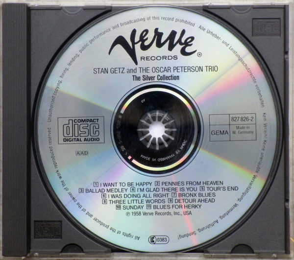 Stan Getz And The Oscar Peterson Trio : Stan Getz And The Oscar Peterson Trio (CD, Album, Mono, RE, RM)